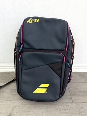 Babolat Pure Aero Rafa Tennis Backpack 3 Racquet Bag Navy Pink Yellow Rare